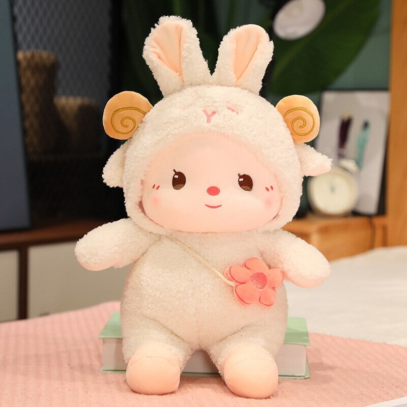 Kawaii Dressed Fluffy Bunny Plushie - Kawaiies - Adorable - Cute - Plushies - Plush - Kawaii