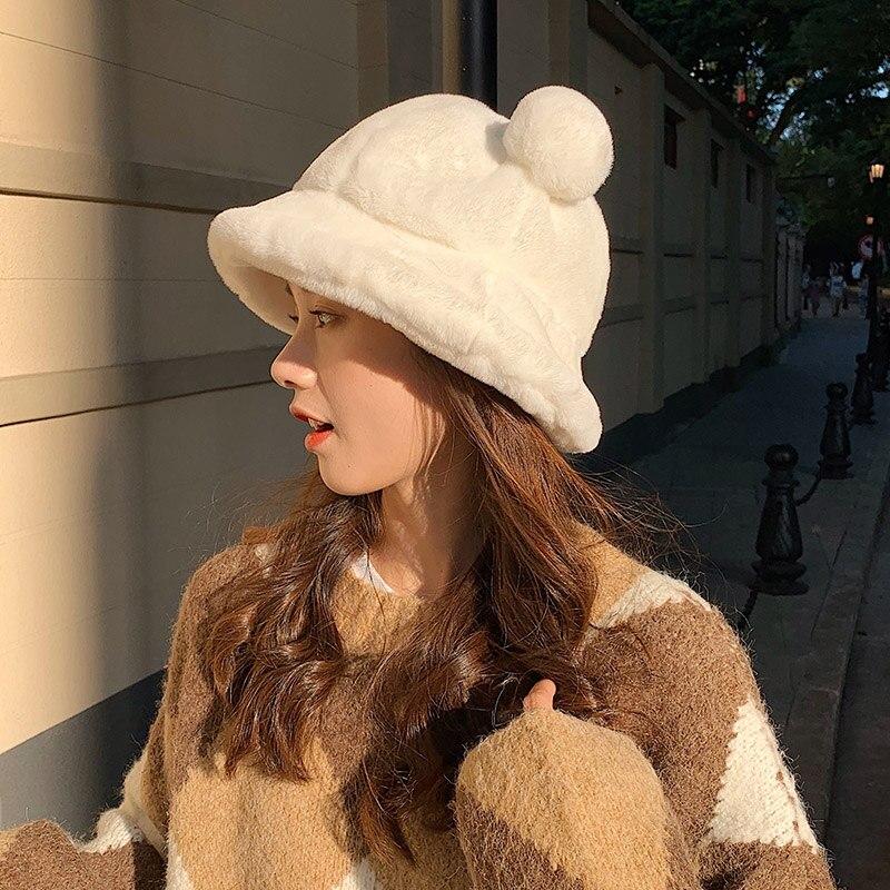 Kawaii Faux Fur Bear Bucket Hat - Kawaiies - Adorable - Cute - Plushies - Plush - Kawaii