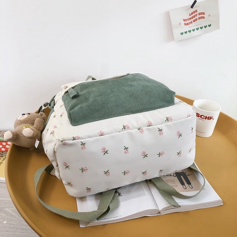 Kawaii Floral Two-tone Backpack – Kawaiies