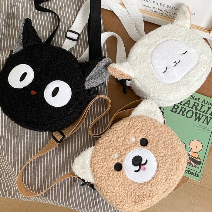 Kawaii Fluffy Cat Sheep Dog Shoulder Bag - Kawaiies - Adorable - Cute - Plushies - Plush - Kawaii