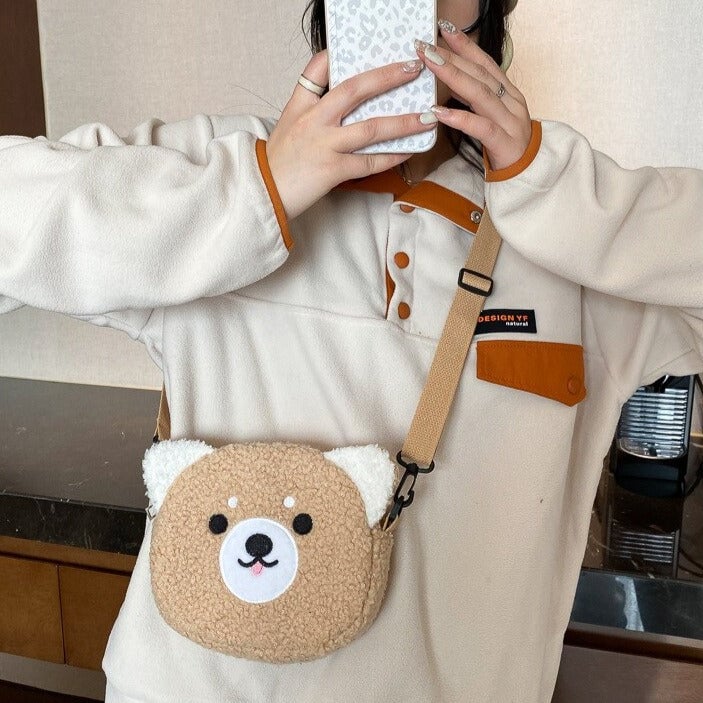 Kawaii Fluffy Cat Sheep Dog Shoulder Bag - Kawaiies - Adorable - Cute - Plushies - Plush - Kawaii