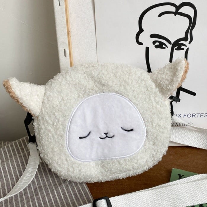 Kawaii Fluffy Cat Sheep Dog Shoulder Bag - Kawaiies - Adorable - Cute - Plushies - Plush - Kawaii