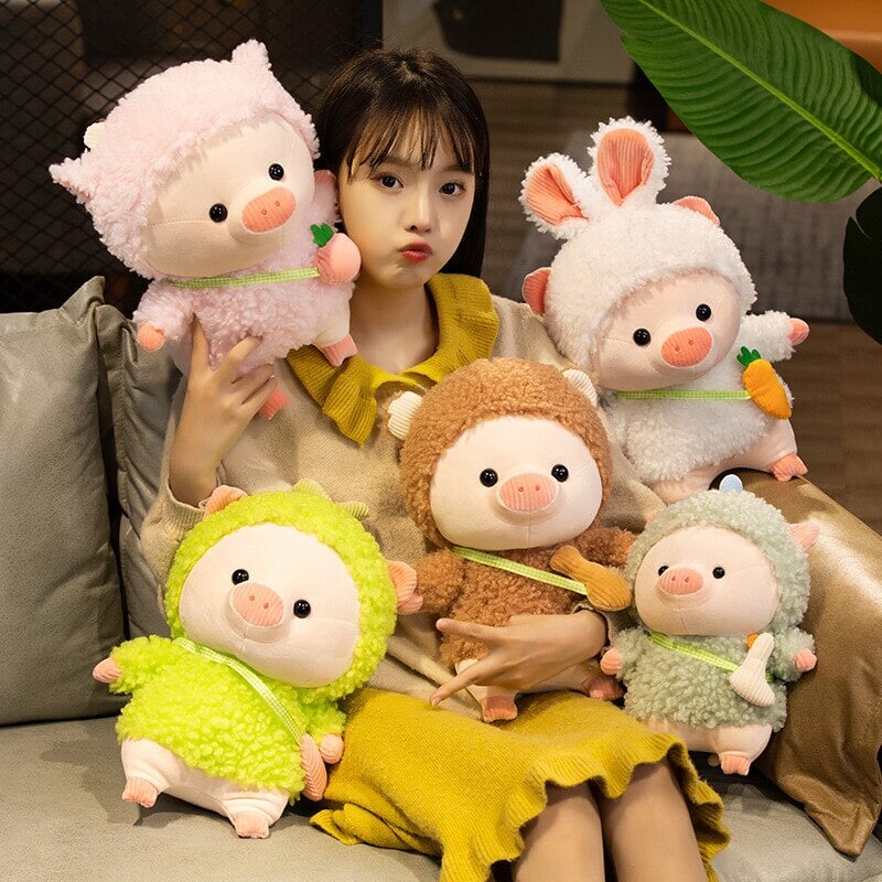 Kawaii Fluffy Cosplay Piggy Plushies - Kawaiies - Adorable - Cute - Plushies - Plush - Kawaii