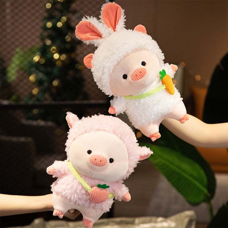 Kawaii Fluffy Cosplay Piggy Plushies - Kawaiies - Adorable - Cute - Plushies - Plush - Kawaii