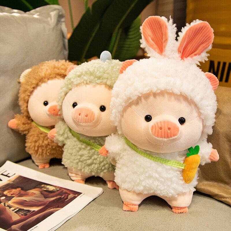 Kawaii Fluffy Cosplay Piggy Plushies - Kawaiies - Adorable - Cute - Plushies - Plush - Kawaii