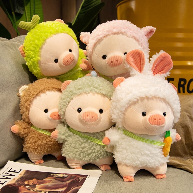 Kawaii Fluffy Cosplay Piggy Plushies - Kawaiies - Adorable - Cute - Plushies - Plush - Kawaii