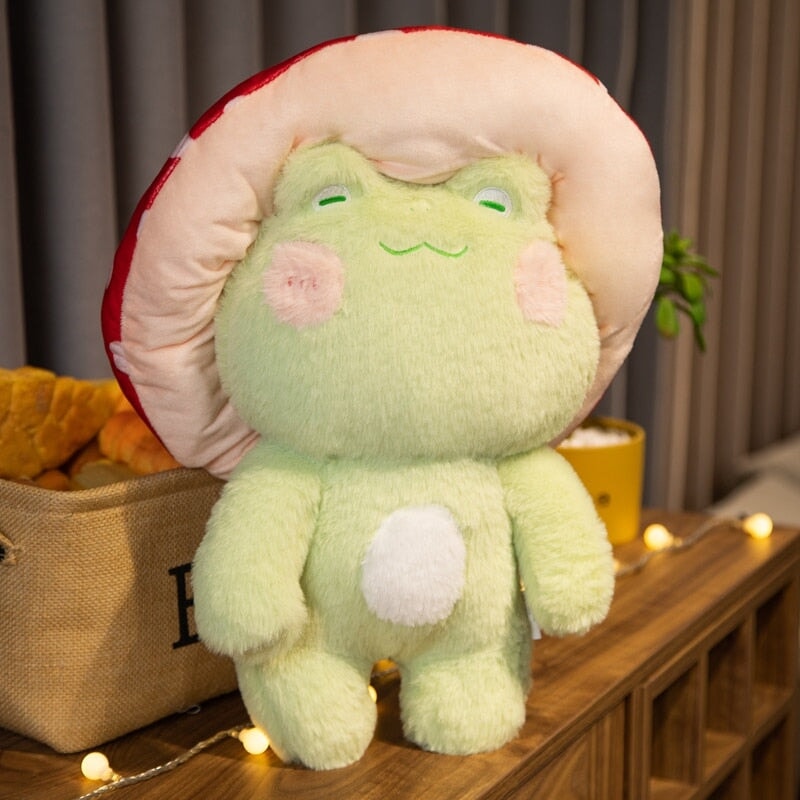 Kawaii Fluffy Mushroom Frog Family Plushies - Kawaiies - Adorable - Cute - Plushies - Plush - Kawaii