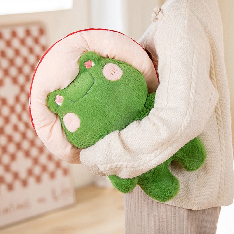 Kawaii Fluffy Mushroom Frog Family Plushies - Kawaiies - Adorable - Cute - Plushies - Plush - Kawaii