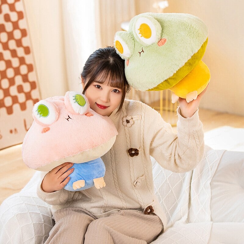 Kawaii Fluffy Mushroom Frog Family Plushies - Kawaiies - Adorable - Cute - Plushies - Plush - Kawaii