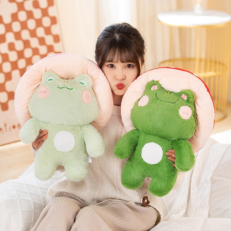Kawaii Fluffy Mushroom Frog Family Plushies - Kawaiies - Adorable - Cute - Plushies - Plush - Kawaii
