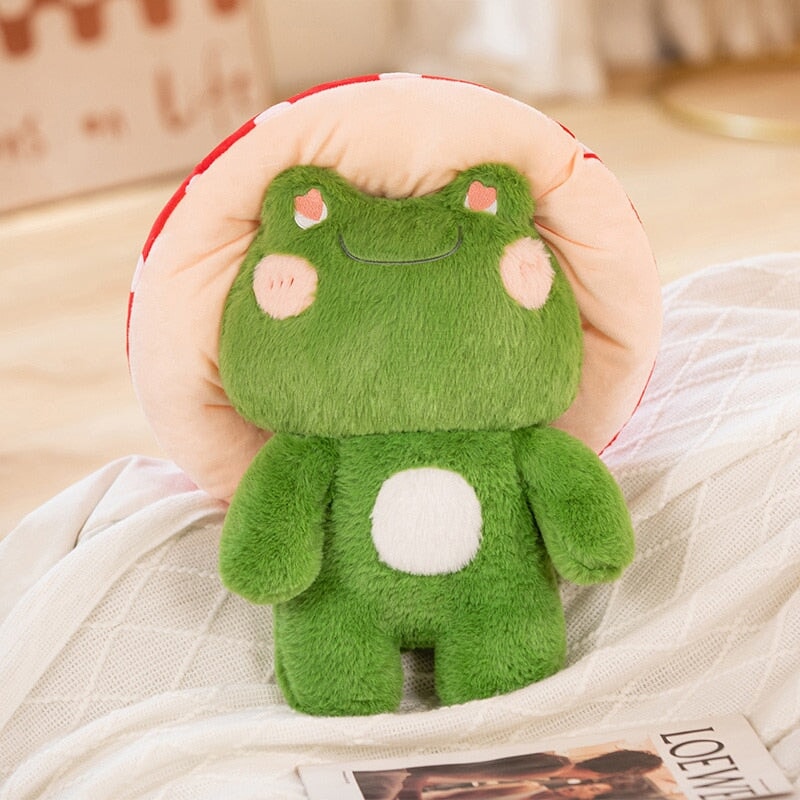 Kawaii Fluffy Mushroom Frog Family Plushies - Kawaiies - Adorable - Cute - Plushies - Plush - Kawaii