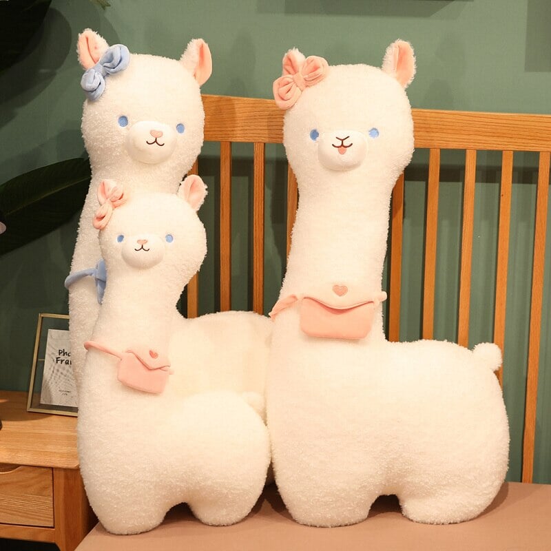 Kawaii Fluffy White Pancake Alpaca Plushie
