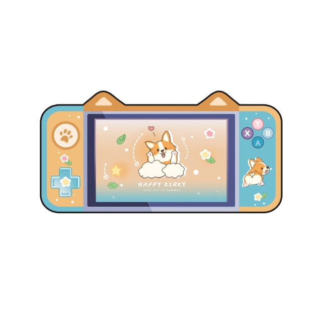 Kawaii Gamer Bunny Corgi Large Mouse Pad with Ears Collection - Kawaiies - Adorable - Cute - Plushies - Plush - Kawaii