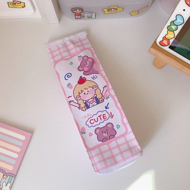 Kawaii Girl and Friends Milk Carton Pencil Case - Kawaiies - Adorable - Cute - Plushies - Plush - Kawaii