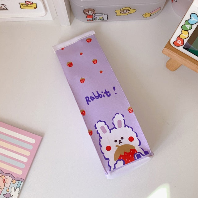 Kawaii Girl and Friends Milk Carton Pencil Case - Kawaiies - Adorable - Cute - Plushies - Plush - Kawaii