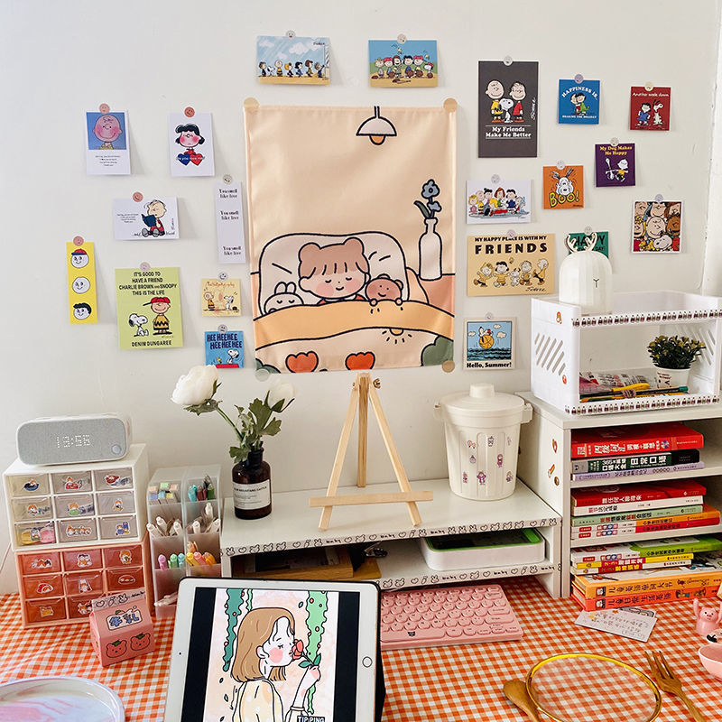 Kawaii Illustration 35 by 45cm Tapestry Cloth Fabric Wall Decor - Kawaiies - Adorable - Cute - Plushies - Plush - Kawaii