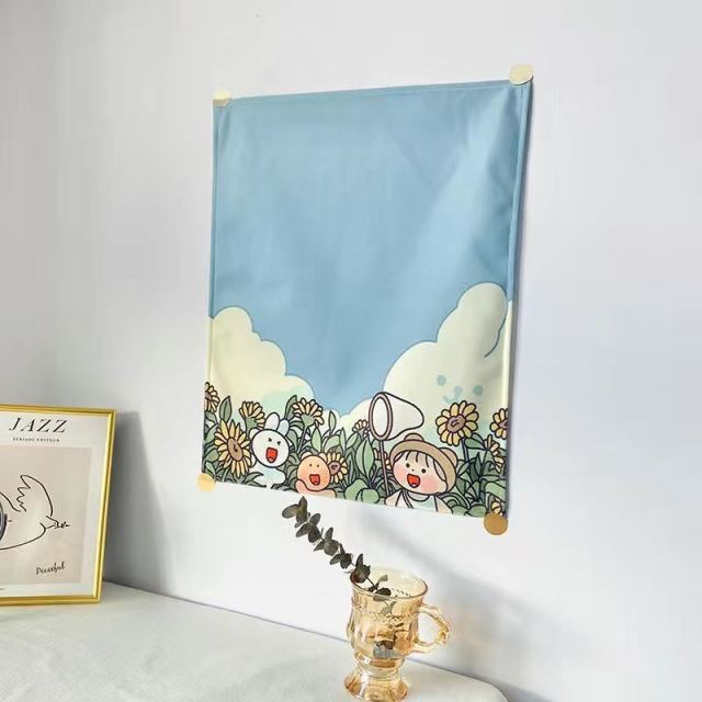 Kawaii Illustration 35 by 45cm Tapestry Cloth Fabric Wall Decor - Kawaiies - Adorable - Cute - Plushies - Plush - Kawaii