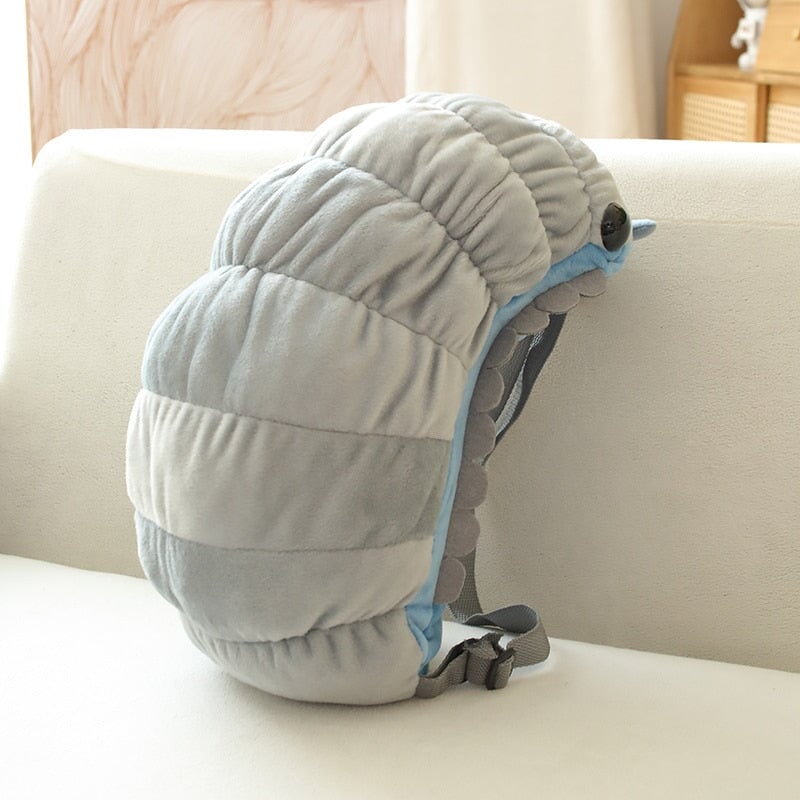 kawaiies-softtoys-plushies-kawaii-plush-Kawaii Isopod Plush Backpack Soft toy Grey 
