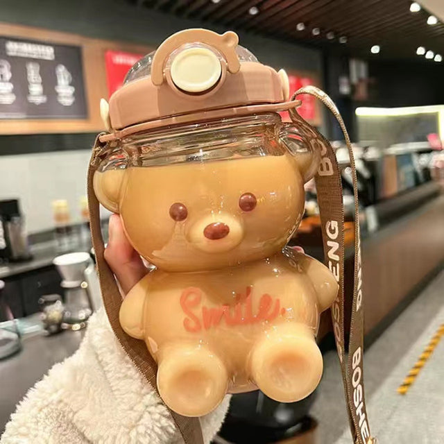 Kawaii Jumbo Bear Shaped Bottle with Strap - Kawaiies - Adorable - Cute - Plushies - Plush - Kawaii
