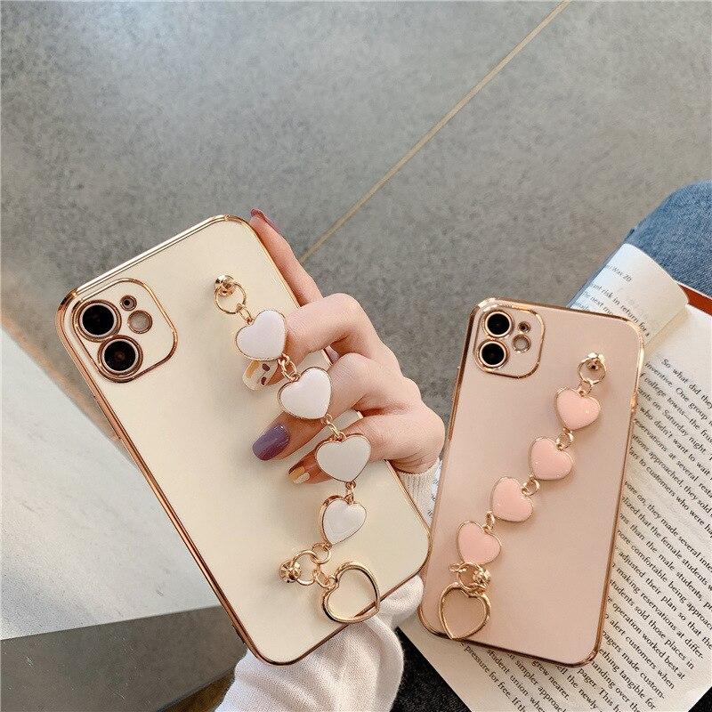 Kawaii Luxe Heart Chain iPhone Case - Kawaiies - Adorable - Cute - Plushies - Plush - Kawaii