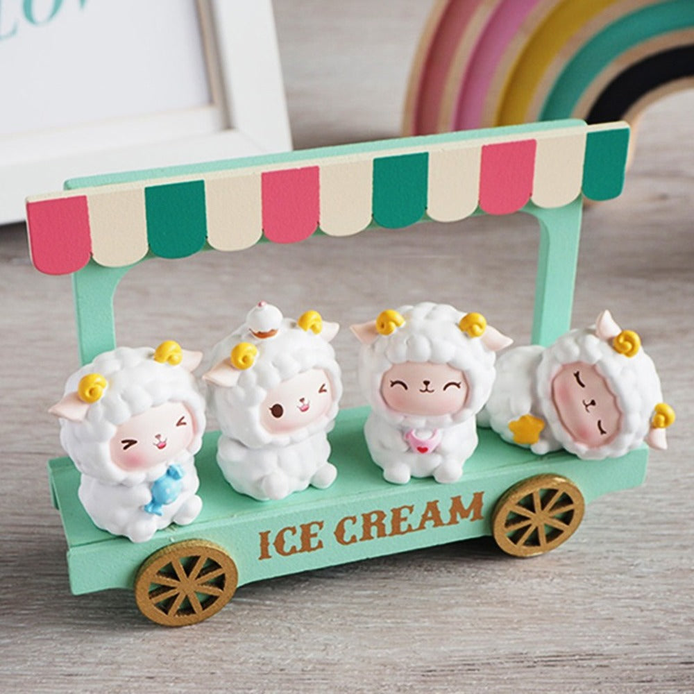 Kawaii Mini Lamb Sheep Figurines Collectibles - Kawaiies - Adorable - Cute - Plushies - Plush - Kawaii