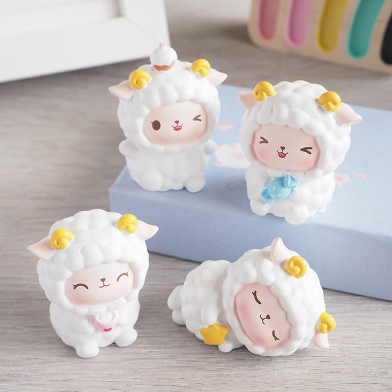 Kawaii Mini Lamb Sheep Figurines Collectibles - Kawaiies - Adorable - Cute - Plushies - Plush - Kawaii