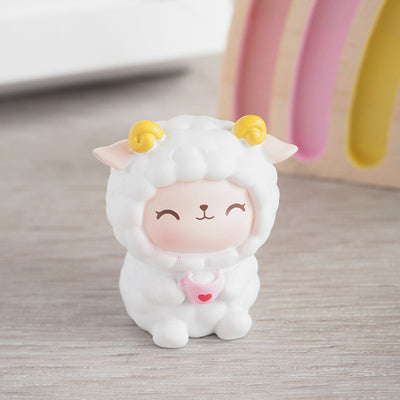 Kawaii Mini Lamb Sheep Figurines Collectibles - Kawaiies - Adorable - Cute - Plushies - Plush - Kawaii