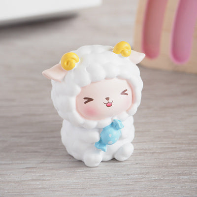 Kawaii Mini Lamb Sheep Figurines Collectibles - Kawaiies - Adorable - Cute - Plushies - Plush - Kawaii