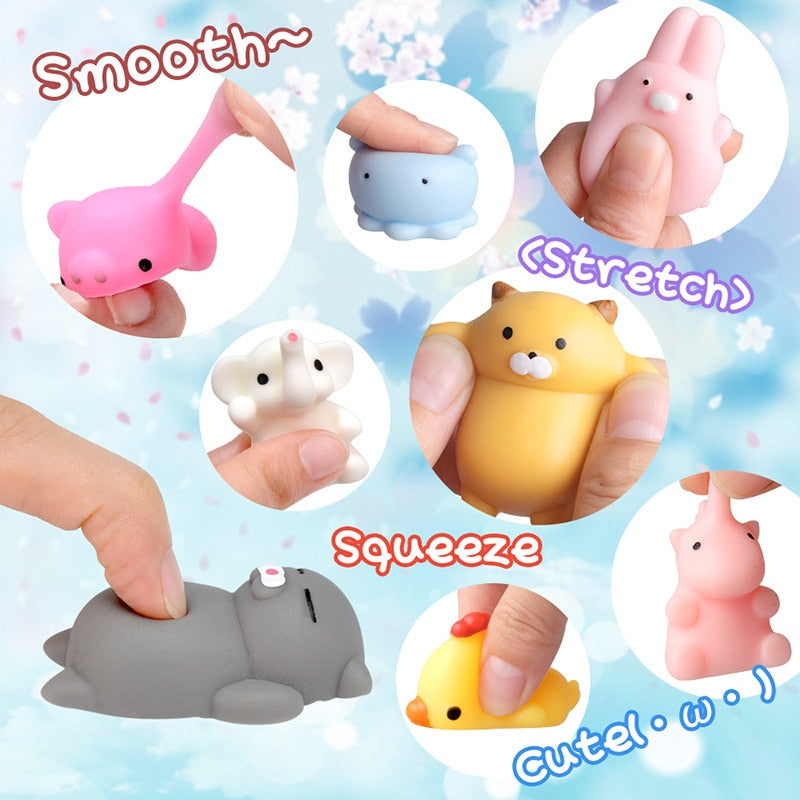 Kawaii Mini Mochi Squishy Stress Relief Toys - Kawaiies - Adorable - Cute - Plushies - Plush - Kawaii