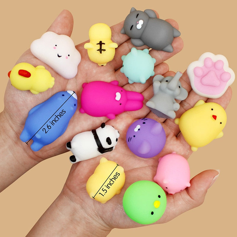 Mochi Squishy Toys FLY2SKY 28PCS Animal Mini Squishies Kawaii Party Favors  fo