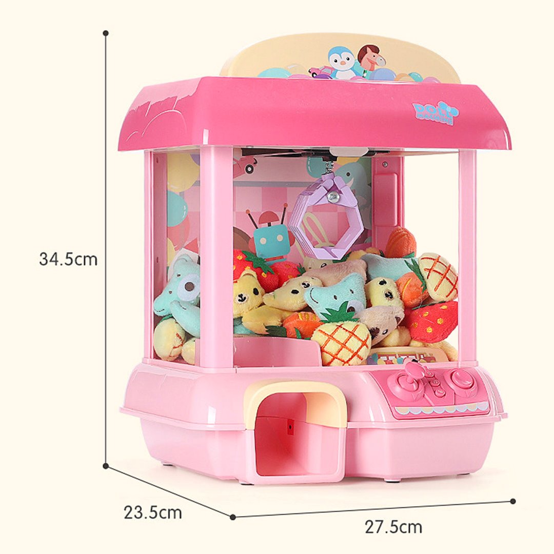Kawaii Mini Pink Green Light Up Claw Machine Toy - Kawaiies - Adorable - Cute - Plushies - Plush - Kawaii
