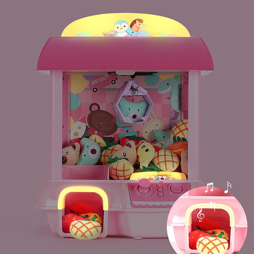 Kawaii Mini Pink Green Light Up Claw Machine Toy - Kawaiies - Adorable - Cute - Plushies - Plush - Kawaii