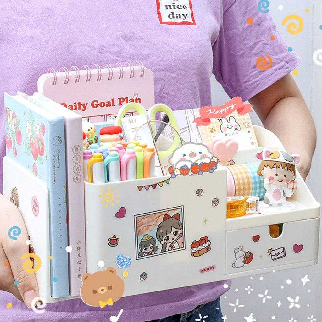 Kawaii Multifunctional Desktop Organiser - Kawaiies - Adorable - Cute - Plushies - Plush - Kawaii