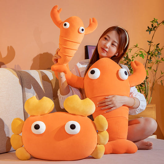 Kawaii Orange Crab & Lobster Plushie - Kawaiies - Adorable - Cute - Plushies - Plush - Kawaii