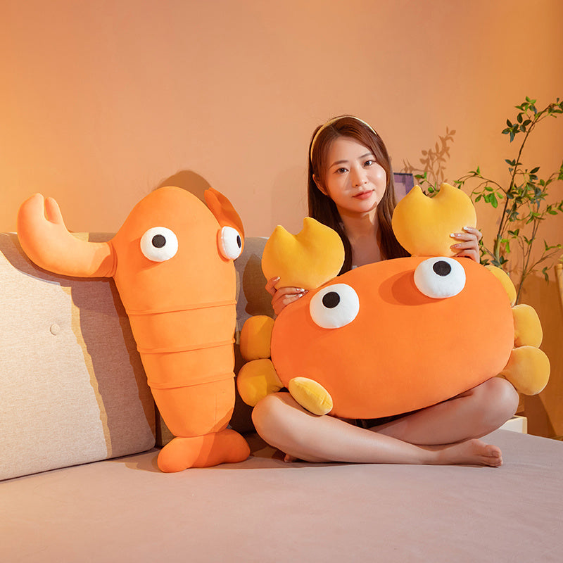Kawaii Orange Crab & Lobster Plushie - Kawaiies - Adorable - Cute - Plushies - Plush - Kawaii