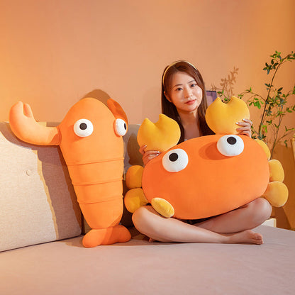Kawaii Orange Crab & Lobster Plushie - Kawaiies - Adorable - Cute - Plushies - Plush - Kawaii