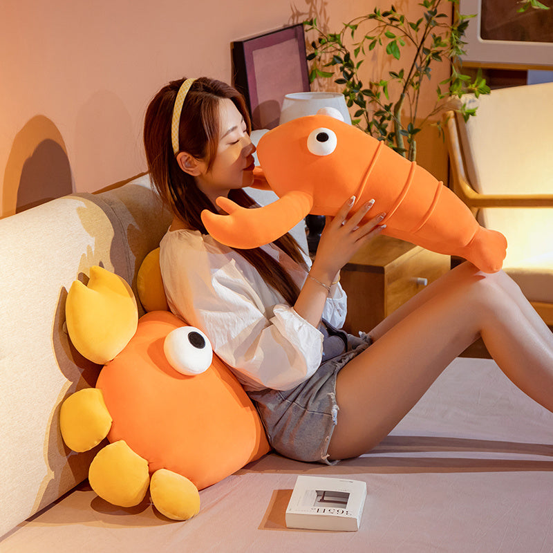 Kawaii Orange Crab & Lobster Plushie - Kawaiies - Adorable - Cute - Plushies - Plush - Kawaii