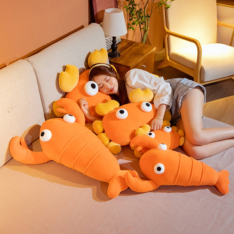Kawaii Orange Crab & Lobster Plushie - Kawaiies - Adorable - Cute - Plushies - Plush - Kawaii