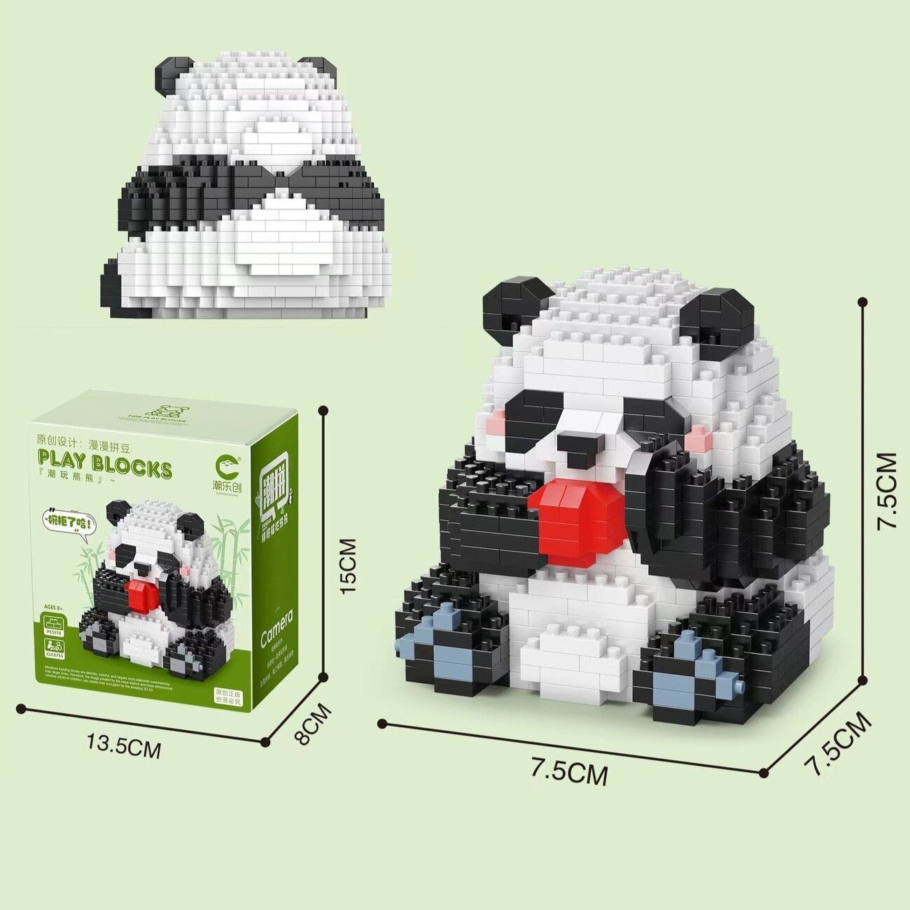 kawaiies-softtoys-plushies-kawaii-plush-Kawaii Panda 3-in-1 Nano Building Block Collection 2 | NEW Build it 