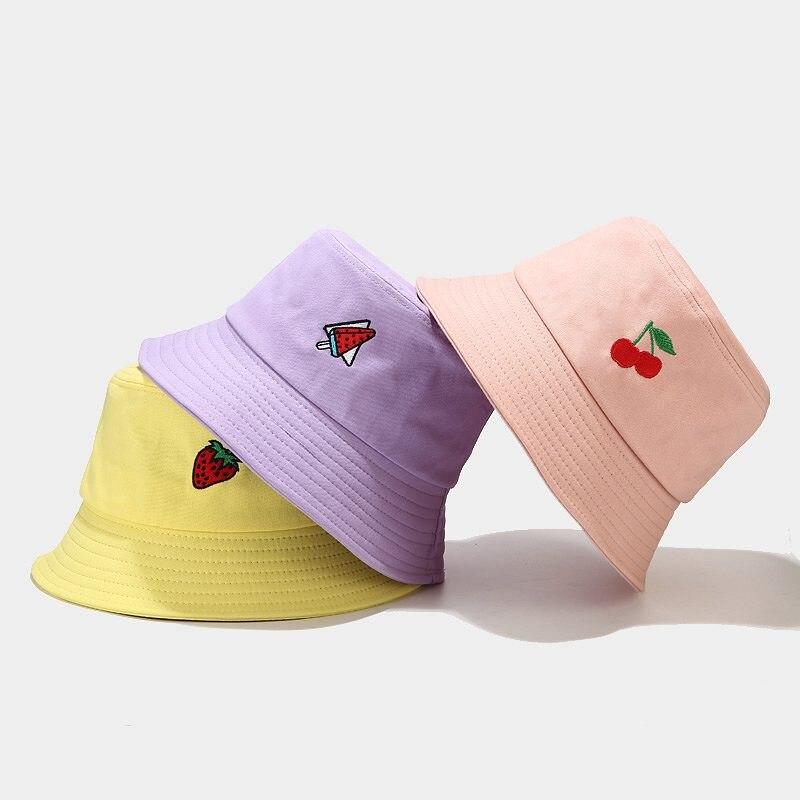 Kawaii Pastel Fruit Bucket Hat - Kawaiies - Adorable - Cute - Plushies - Plush - Kawaii