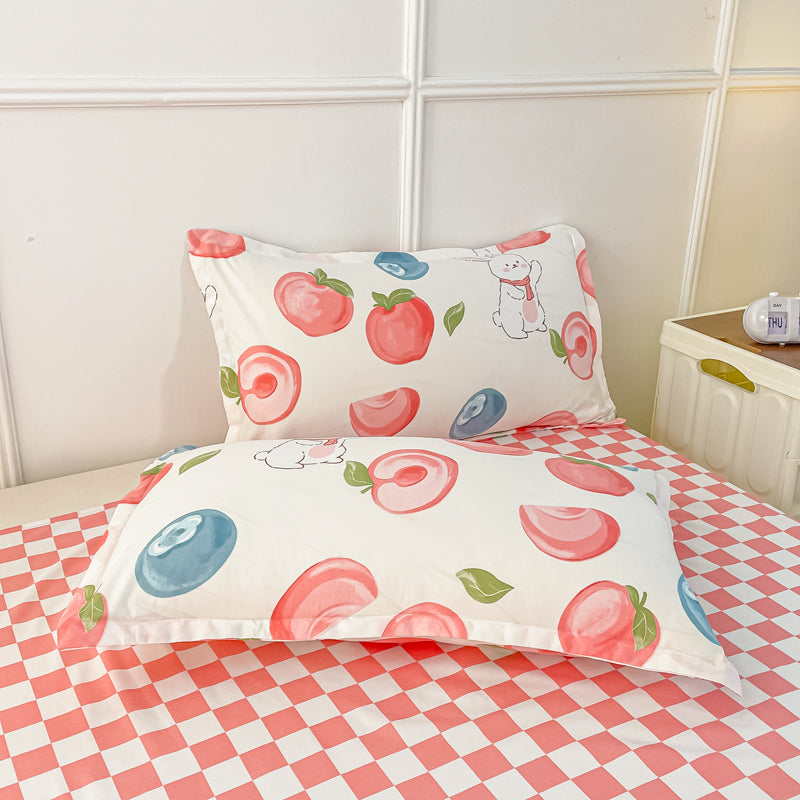 Kawaii Pastel Peach Bunny Bedding Set - Kawaiies - Adorable - Cute - Plushies - Plush - Kawaii