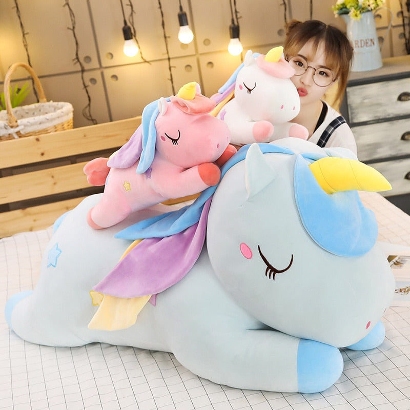 Kawaii Pastel Pink White Blue Unicorn Plushies - Kawaiies - Adorable - Cute - Plushies - Plush - Kawaii