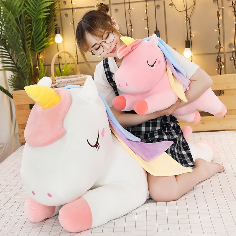 Kawaii Pastel Pink White Blue Unicorn Plushies - Kawaiies - Adorable - Cute - Plushies - Plush - Kawaii