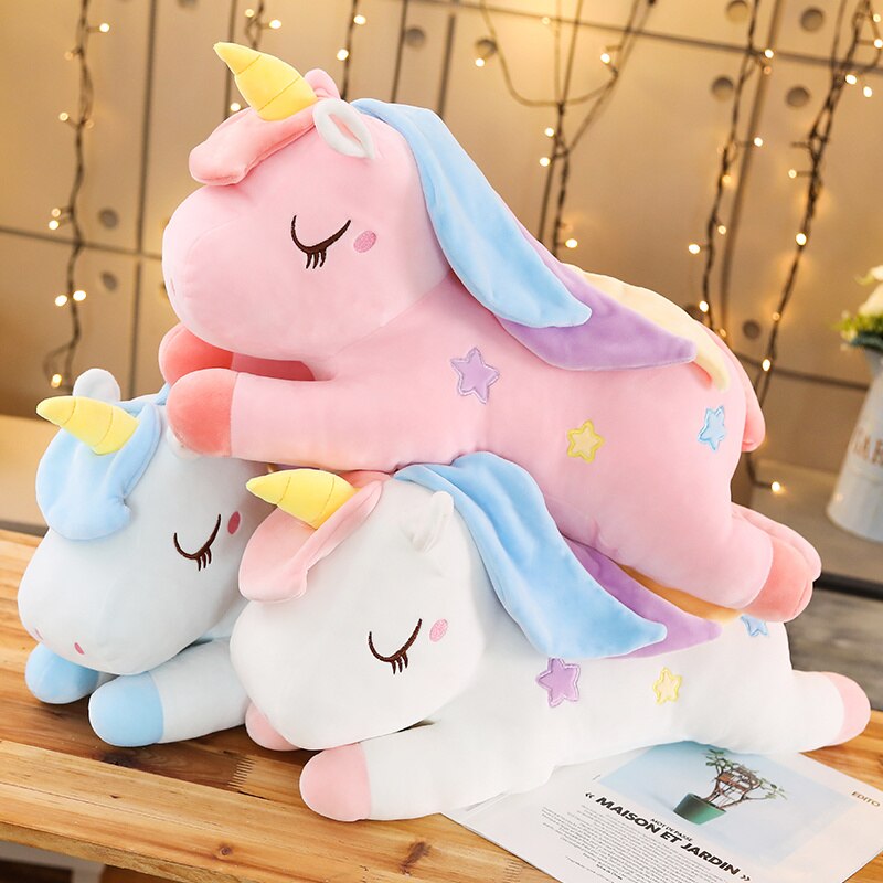 Kawaii Pastel Pink White Blue Unicorn Plushies - Kawaiies - Adorable - Cute - Plushies - Plush - Kawaii