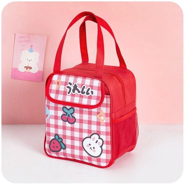 Kawaii Pink Bear Lunch Bag Collection - Kawaiies - Adorable - Cute - Plushies - Plush - Kawaii