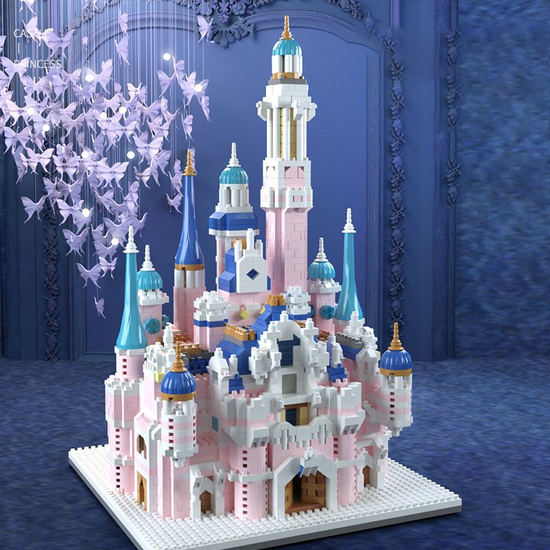 Kawaii Pink Princess Light up Palace Castle Nano Building Set - Kawaiies - Adorable - Cute - Plushies - Plush - Kawaii