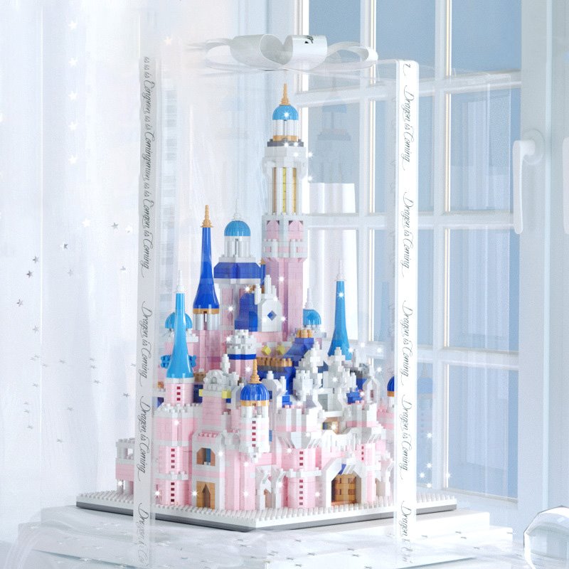 Kawaii Pink Princess Light up Palace Castle Nano Building Set - Kawaiies - Adorable - Cute - Plushies - Plush - Kawaii