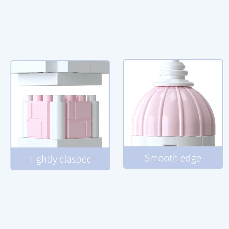 Kawaii Pink Princess Light up Palace Castle Nano Building Set - Kawaiies - Adorable - Cute - Plushies - Plush - Kawaii