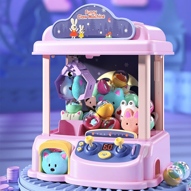 Kawaii Purple Bunny & Blue Bear Claw Machine Toy | NEW - Kawaiies - Adorable - Cute - Plushies - Plush - Kawaii