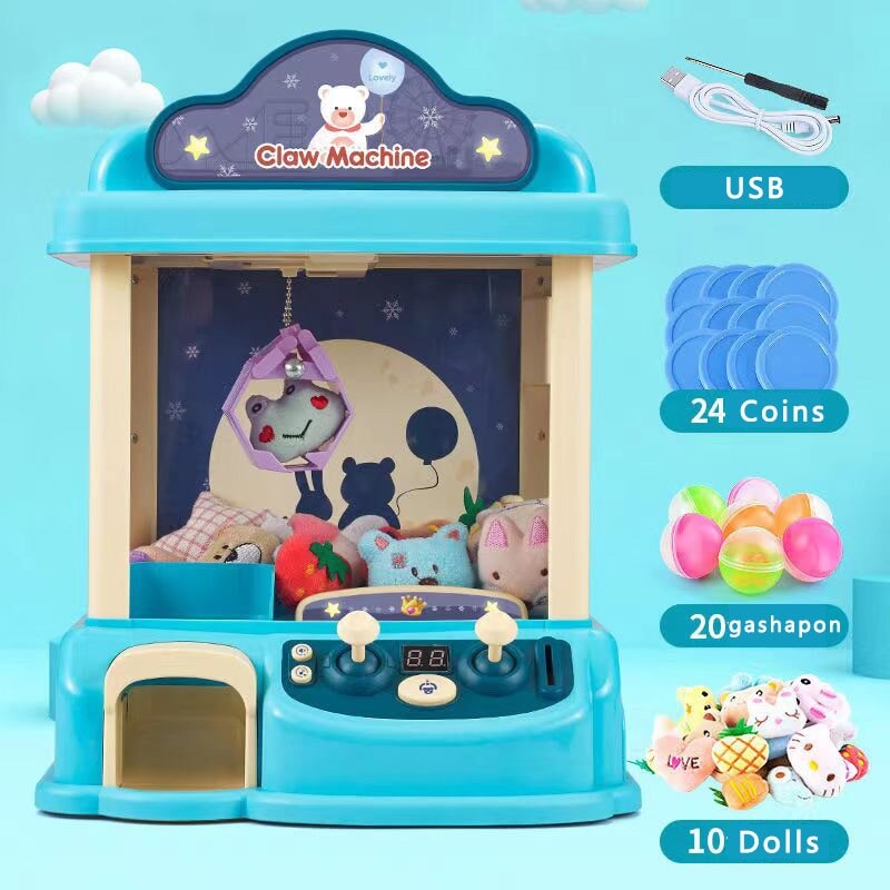 Kawaii Purple Bunny & Blue Bear Claw Machine Toy | NEW - Kawaiies - Adorable - Cute - Plushies - Plush - Kawaii